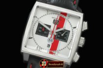 TAG0279C - Monaco Classic SS/LE White Jap OS20 Quartz Chrono