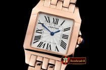 Cartier Santos Demoiselle Mens RG/RG White Swiss Quartz