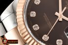 Rolex Datejust DJ2 41mm Oyst Flt 904L RG/SS Brwn/Diam ARF Asia 2824