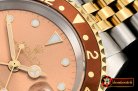 Rolex GMT Master II Jub YG/SS Brown Root Beer Asia 2836