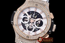 Hublot Aero Big Bang Diams RG/RU Skele Wht/Bk A7750 Mod