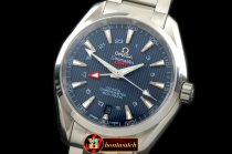 OMG0419B - Aqua Terra GMT SS/SS Blue Miyota 8205