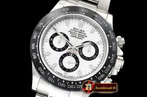 Rolex Daytona 116500 CER/SS White 904L Noob Asia 4130 Mod
