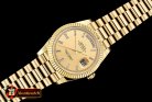 Rolex DayDate 40mm Flt YG/YG Gold Baug. Diam BP A2836