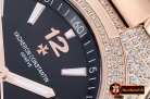 VACH. CONSTANTINE Overseas Ref.47074 Diams RG/RG Black MY8215 Mo