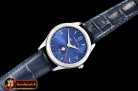 Jaeger Le Coultre Master Calendar Moonphase SS/LE Blue OMF MY9015 Mod