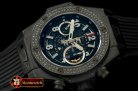 HUB0329B - Big Bang All Black Unico PVD/RU Skeleton Asian 7750