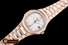 Patek Philippe Nautilus 7010 Ladies RG/RG Diams White - Swiss Qt