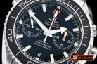 Replica Omega Planet Ocean 45mm Chrono SS/SS Blk/Org A7750 Mod93