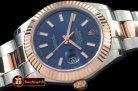 R2DJ0188H - SS/RG Oyster Fluted Blue Sticks Asian Eta 2836-2