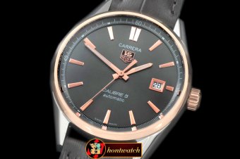 TAG0262B - Carrera Calibre 5 Automatic RG/LE Grey A-2824