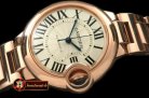 CAR0320 - Ballon De Cartier Mid RG/RG White Roman Miyota