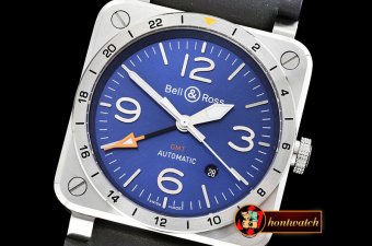 Bell & Ross BR03-93 GMT 42mm Automatic SS/LE Blue Asia 2836