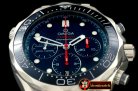 Replica Omega Seamaster Pro 300M Chrono SS/SS Blue A-7750