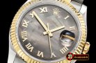 Rolex Datejust DJ 36mm Oyst Flt YG/SS Black MOP Roman BP A3135 M