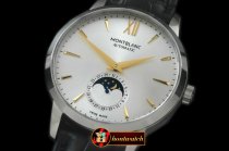 MB057C - Star Calendar Moonphase SS/LE White M-9105