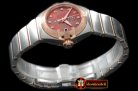 OMG0352B - Double Eagle Ladies Auto SS/RG Brown Diamonds J-Miyot