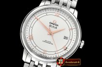 Omega De Ville Prestige Mens SS/SS White/Rose TWF Asia 2824