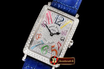 Franck Muller Long Island 952QZ DIAM/SS/LE (Blue) Color GF Swiss Qtz