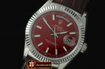 Replica Rolex DayDate Fluted Burgundy SS/LE Asian Eta 2836