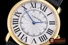Replica Cartier Ronde Louis Cartier No Date YG/LE White Asia HW