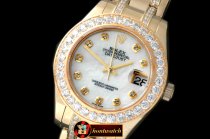 ROLMP023B - Diam Bez RG MOP Wht/Diam Asian 2813