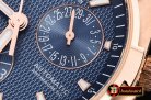 VACH. CONSTANTINE Overseas Dual Time Power Reserve RG/RG Blue TWA A1222