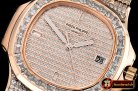 Patek Philippe Nautilus 5711 40mm Diams RG/RG Diams Miyota 9015 Mod