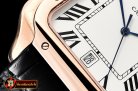 Cartier Santos De Cartier 2018 Mens RG/LE Wht Swiss Qtz