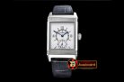JAEGER LE COULTRE JL Reverso Automatic SS/LE White/Stk/Num Asia