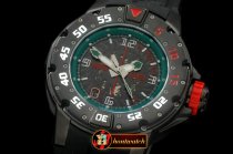 RM075B - PVD Black/RU Black/Green Asian 7751 Decorated