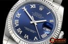 Rolex Datejust Man DJ 36mm Oyst Fluted 904L SS/SS Blue Roman ARF A3135