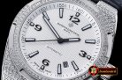 VACH. CONSTANTINE Overseas Ref.47074 Diams SS/LE White MY8215 Mo