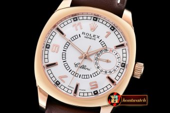 ROLCEL070E - Cellini Date RG/LE White Num/Stick Asia 2824