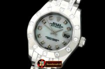 Replica Rolex 12-Diam Bez SS MOP Wht/Diam S-2671