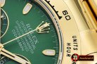 Replica Rolex Daytona 18K YG Wrp YG/YG Grn Stk BP A7750 Mod4130