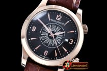 JAEGER LE COULTRE Master Memovax World Time RG/LE Black Asia 21J