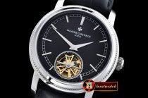 VACH. CONSTANTINE Patrimony Tourbillon SS/LE Black Asia 21J Faux