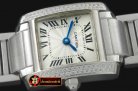 CAR0322 - Ladies Tank Francaise SS/SS/Diam White Swiss Qtz
