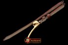 Replica Rolex Brown Croc Strap YG 20/16/ New Insignia Buckle