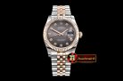 Rolex DateJust Jub Flt RG/SS Dark Grey Diam BP A3135 Mod