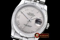 Rolex Datejust DJ 36mm Jub Flt SS/SS Light Grey Rmn BP A3135 Mod