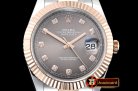 Rolex Datejust DJ2 41mm Oyt Flt RG/SS Grey/Diams BP Asia 2813