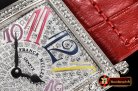 Franck Muller Long Island 952QZ DIAM/SS/LE (Red) Color GF Swiss Qtz