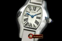 CAR0337B - Tortue De Cartier SS/SS White Swiss Quartz