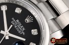 Rolex DateJust 36mm Oyst Dm 904L SS/SS Blk/Diam GMF SA3135