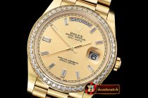 Rolex DayDate 40mm Diam YG/YG Gold Baug. Diam BP A2836
