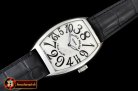 Franck Muller Crazy Hours Curvex Mens SS/LE White/Black Asia 21J Mod