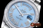 Replica Rolex Daydate 41mm SS/SS Pres Blue Roman Asia 3255