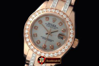 Replica Rolex Diam Bez RG MOP Wht/Diam S-2671